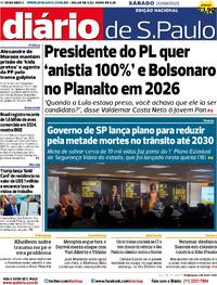 Capa do jornal Diário de São Paulo 20/09/2025
