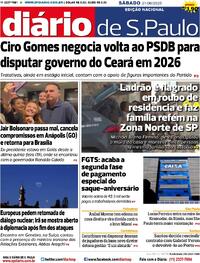 Capa do jornal Diário de São Paulo 21/06/2025