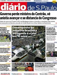 Capa do jornal Diário de São Paulo 21/09/2025
