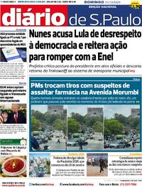 Capa do jornal Diário de São Paulo 21/12/2025