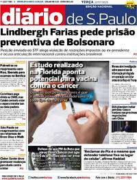 Capa do jornal Diário de São Paulo 22/07/2025