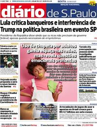 Capa do jornal Diário de São Paulo 22/08/2025
