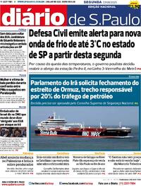 Capa do jornal Diário de São Paulo 23/06/2025