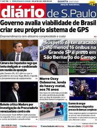 Capa do jornal Diário de São Paulo 23/07/2025
