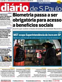 Capa do jornal Diário de São Paulo 24/07/2025