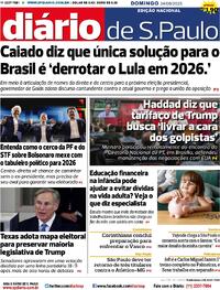 Capa do jornal Diário de São Paulo 24/08/2025