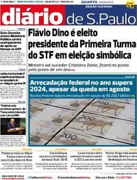 Capa do jornal Diário de São Paulo 24/09/2025