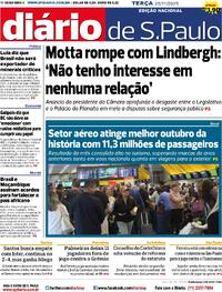 Capa do jornal Diário de São Paulo 25/11/2025