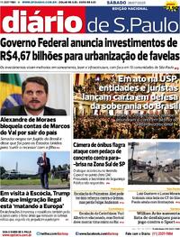 Capa do jornal Diário de São Paulo 26/07/2025