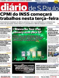 Capa do jornal Diário de São Paulo 26/08/2025