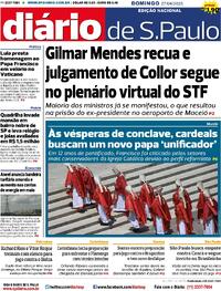 Capa do jornal Diário de São Paulo 27/04/2025