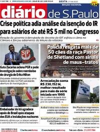 Capa do jornal Diário de São Paulo 27/06/2025
