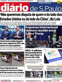 Capa do jornal Diário de São Paulo 27/10/2025