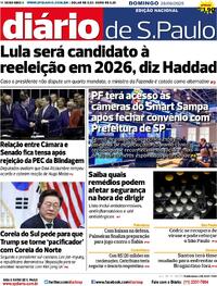 Capa do jornal Diário de São Paulo 28/09/2025