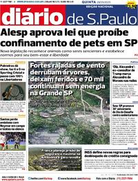 Capa do jornal Diário de São Paulo 29/05/2025