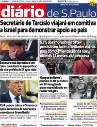 Capa do jornal Diário de São Paulo 29/08/2025