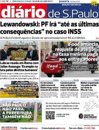 Capa do jornal Diário de São Paulo 30/04/2025