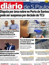 Capa do jornal Diário de São Paulo 30/05/2025