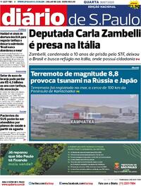 Capa do jornal Diário de São Paulo 30/07/2025
