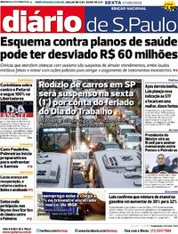 Capa Diário de São Paulo 01/05/2026