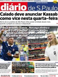 Capa Jornal Diário de São Paulo