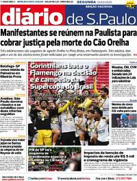 Capa do jornal Diário de São Paulo 02/02/2026