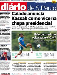 Capa Diário de São Paulo 02/07/2026