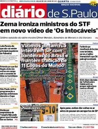 Capa Diário de São Paulo 03/06/2026