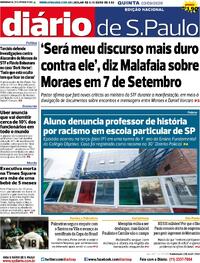 Capa Diário de São Paulo 03/09/2026