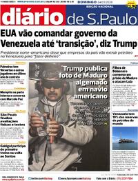 Capa do jornal Diário de São Paulo 04/01/2026