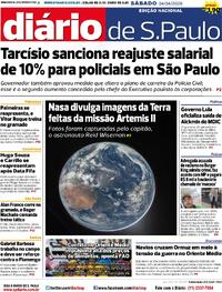 Capa do jornal Diário de São Paulo 04/04/2026