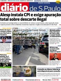 Capa do jornal Diário de São Paulo 05/02/2026