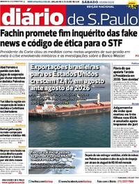 Capa Diário de São Paulo 05/09/2026