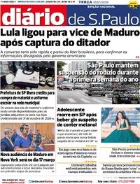 Capa do jornal Diário de São Paulo 06/01/2026