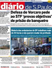 Capa do jornal Diário de São Paulo 06/03/2026