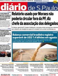 Capa Diário de São Paulo 06/09/2026