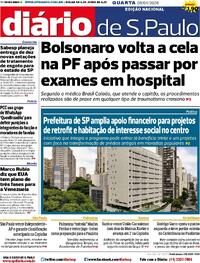 Capa do jornal Diário de São Paulo 08/01/2026