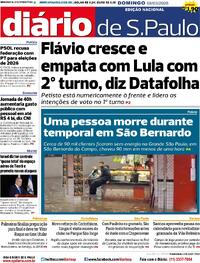 Capa do jornal Diário de São Paulo 08/03/2026