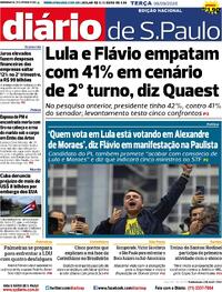 Capa Diário de São Paulo 08/09/2026