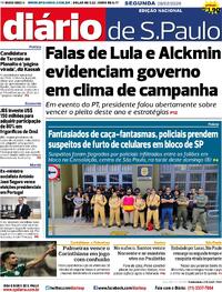 Capa do jornal Diário de São Paulo 09/02/2026