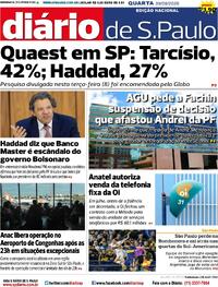 Capa Jornal Diário de São Paulo