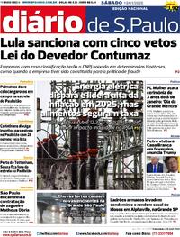 Capa do jornal Diário de São Paulo 10/01/2026