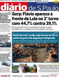 Capa do jornal Diário de São Paulo 10/06/2026