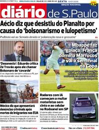 Capa Jornal Diário de São Paulo