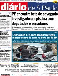 Capa do jornal Diário de São Paulo 10/08/2026