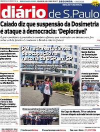 Capa Diário de São Paulo 11/05/2026