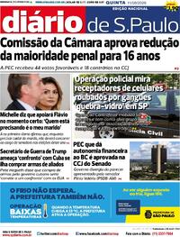 Capa Jornal Diário de São Paulo