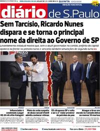 Capa do jornal Diário de São Paulo 12/02/2026