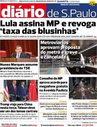 Capa Diário de São Paulo 13/05/2026