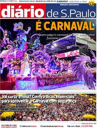 Capa do jornal Diário de São Paulo 16/02/2026